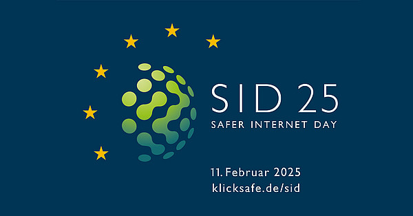 Logo des Safer Internet Days 2025 von klicksafe